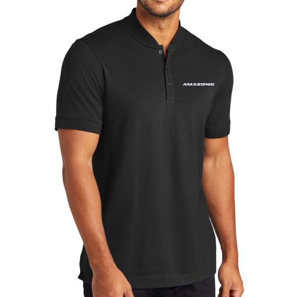 Amazone Embroidered - Stretch Pique Henley Thumbnail