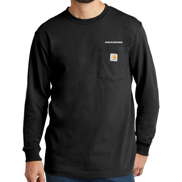 Amazone Embroidered - Workwear Pocket Long Sleeve T Shirt Thumbnail