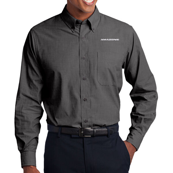 Amazone Embroidered - Tall Crosshatch Easy Care Shirt Thumbnail