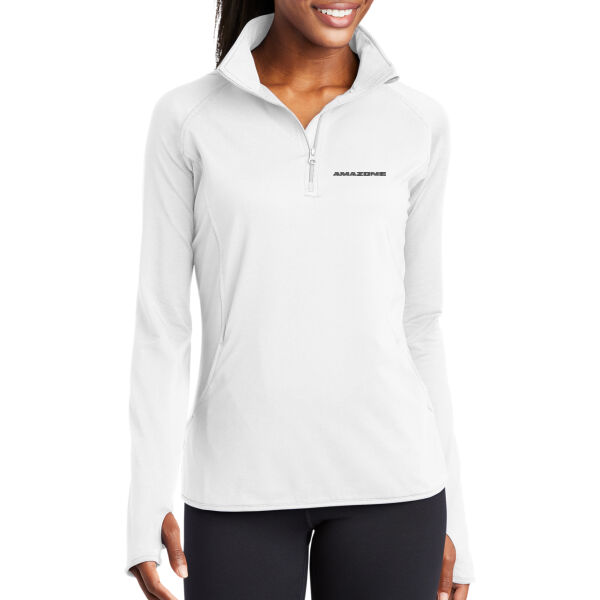 Amazone/ Hlavinka Embroidered- - Ladies Sport Wick ® Stretch 1/4 Zip Pullover Thumbnail