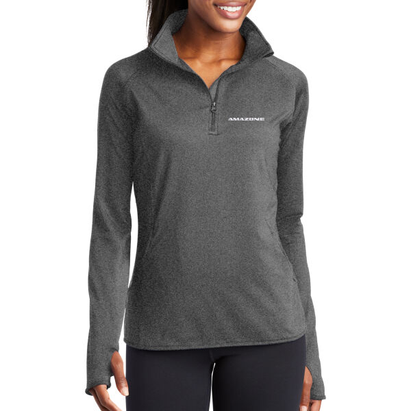 Amazone/ Parallel Embroidered- - Ladies Sport Wick ® Stretch 1/4 Zip Pullover Thumbnail